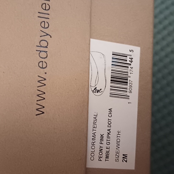 🎈🆕NWT ED by Ellen DeGeneres Peony Pink LOVE Ballet Flats Vegan PRICE IS FIRM - Picture 8 of 9